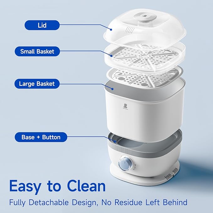 Snow Bear Baby Bottle Sterilizer and Dryer, 6-in-1 Electric Steam Bottle