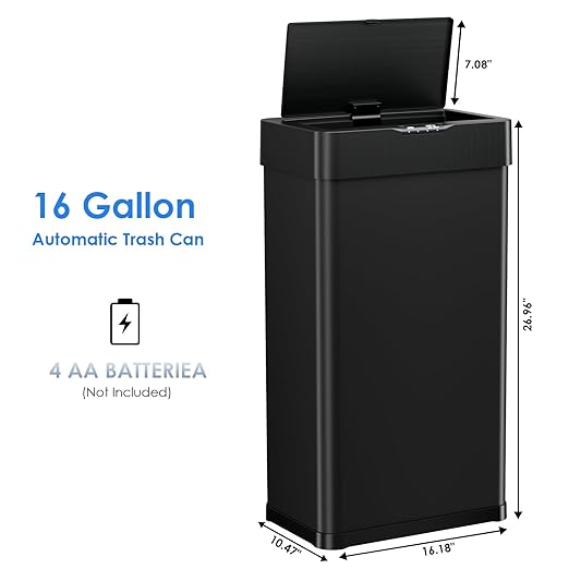 AthLike Sensor Trash Can, Touchless Motion Sensor Trash Bin, Smart Automatic