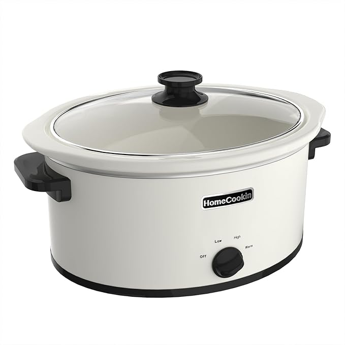 HOMECOOKIN 8 Quart Slow Cooker Oval Manual Pot Food Warmer