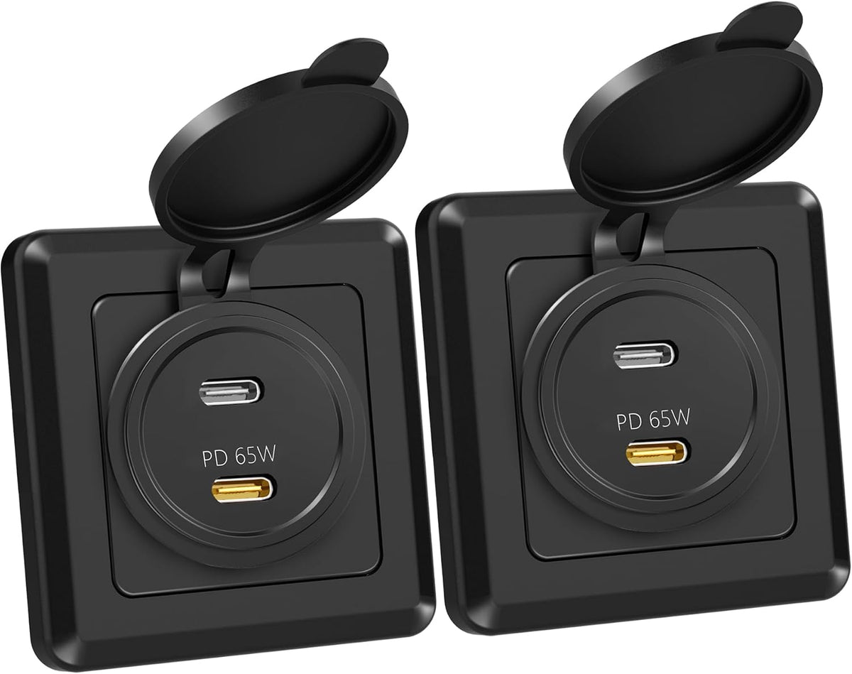 RV Dual USB C Outlet, 65W and 20W PD 3.0 USB Charging Station, 12V USB Charge...