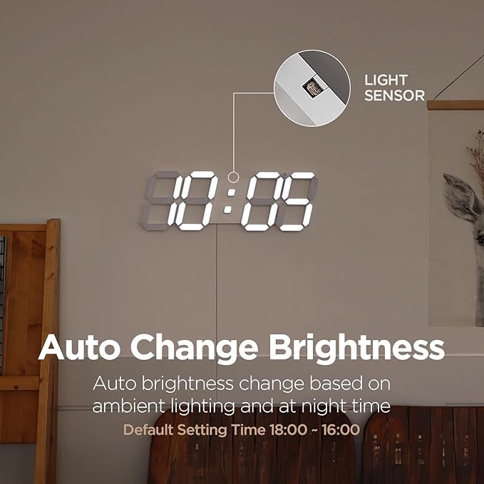 mooas 3D LED Clock