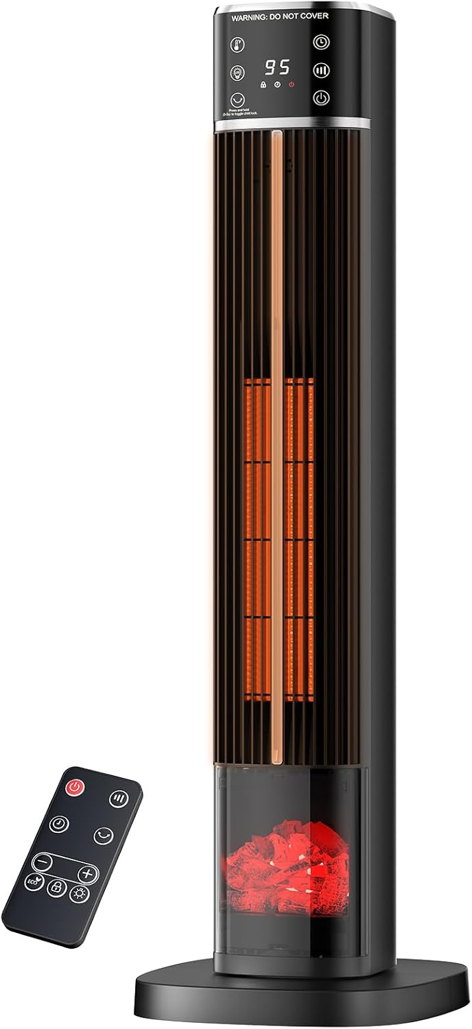 OLIXIS Space Heater for Indoor Use, Ceramic Tower Electric Heater 31.9"