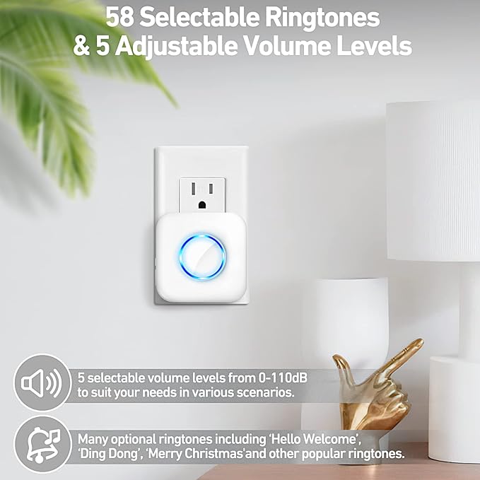 Door Chime, Satisure Wireless Door Open Contact Sensor Alarm Chime