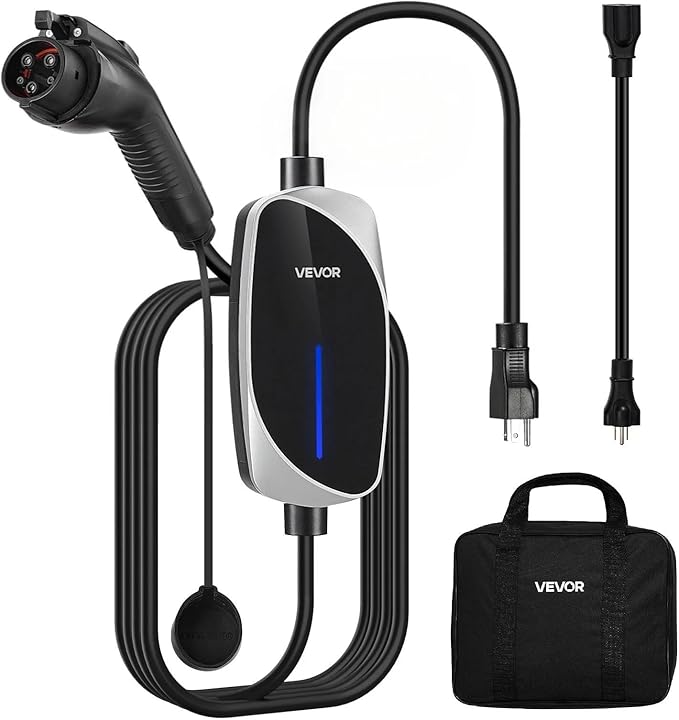 VEVOR Level 1&2 EV Charger, 16 Amp, Electric Vehicle Portable Charger