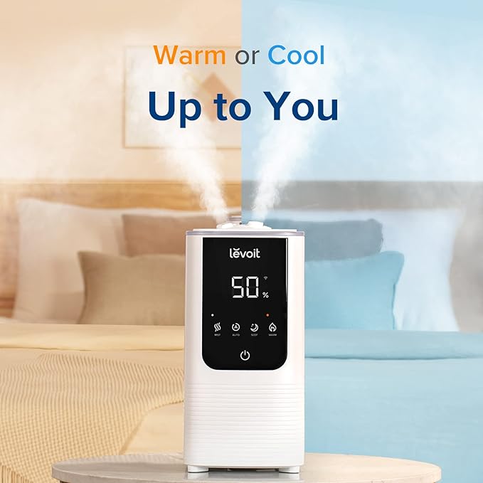 LEVOIT OasisMist Smart Cool and Warm Mist Humidifiers & 10-Pack Top Fill