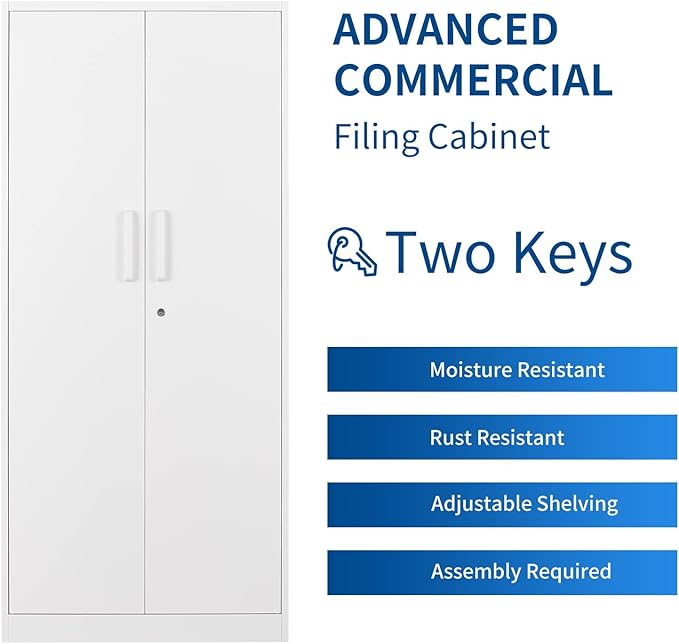 Metal Storage Cabinet-71” Tall Steel File Cabinets