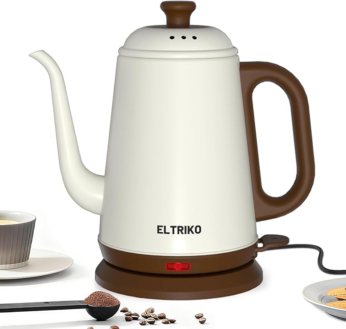 Gooseneck Electric Kettle, 1L Water Boiler, Pour Over Coffee & Tea, 1000W...
