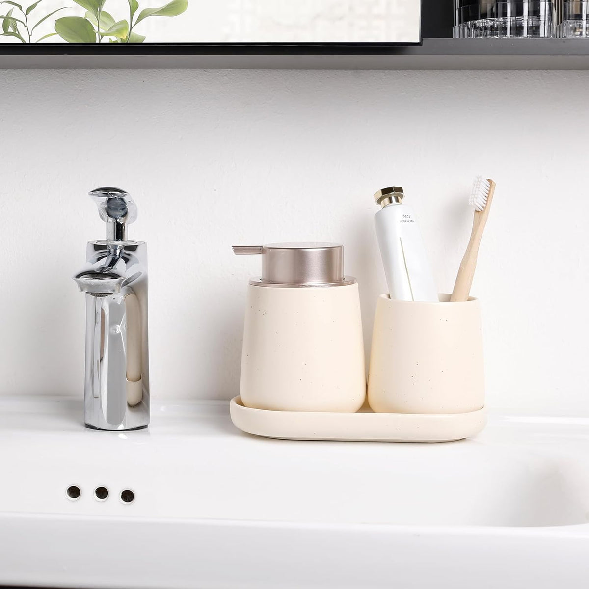 BosilunLife Ceramic Bathroom Accessories Set 3 Pcs