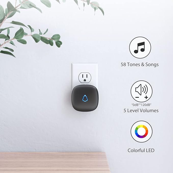 METAK Door Chime, Wireless Door Open Contact Sensor Alarm