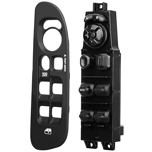 BASIKER Master Power Window Switch and Bezel, Driver Side Window Switch Bezel