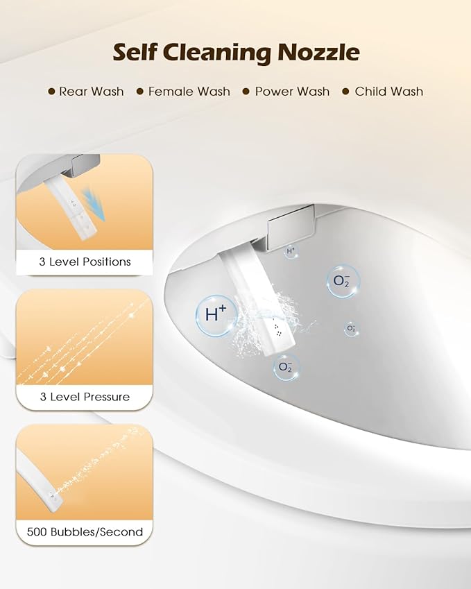 iliD Smart Max Bidet Toilet Seat, Electric Elongated Ecoseat