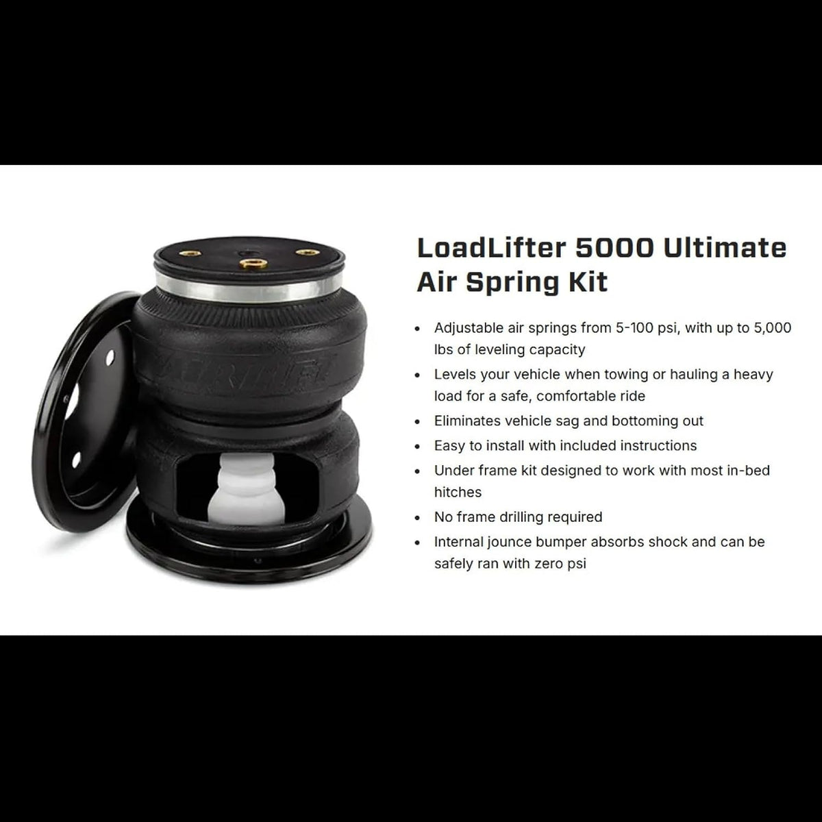 Air Lift LoadLifter 5000 Ultimate Air Spring Kit with WirelessONE & EZ Mo...