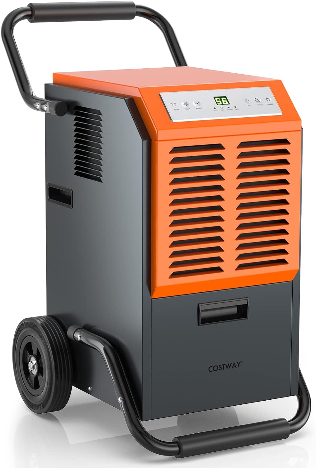 COSTWAY 163 Pints Commercial Dehumidifier (Orange)