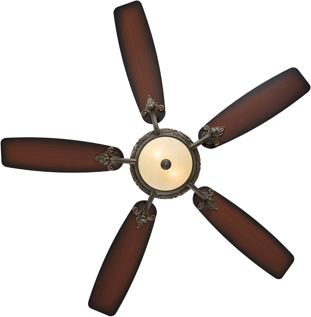 56" Esperanza Teak Bronze and Gold Indoor Ceiling Fan with LED Light Remote