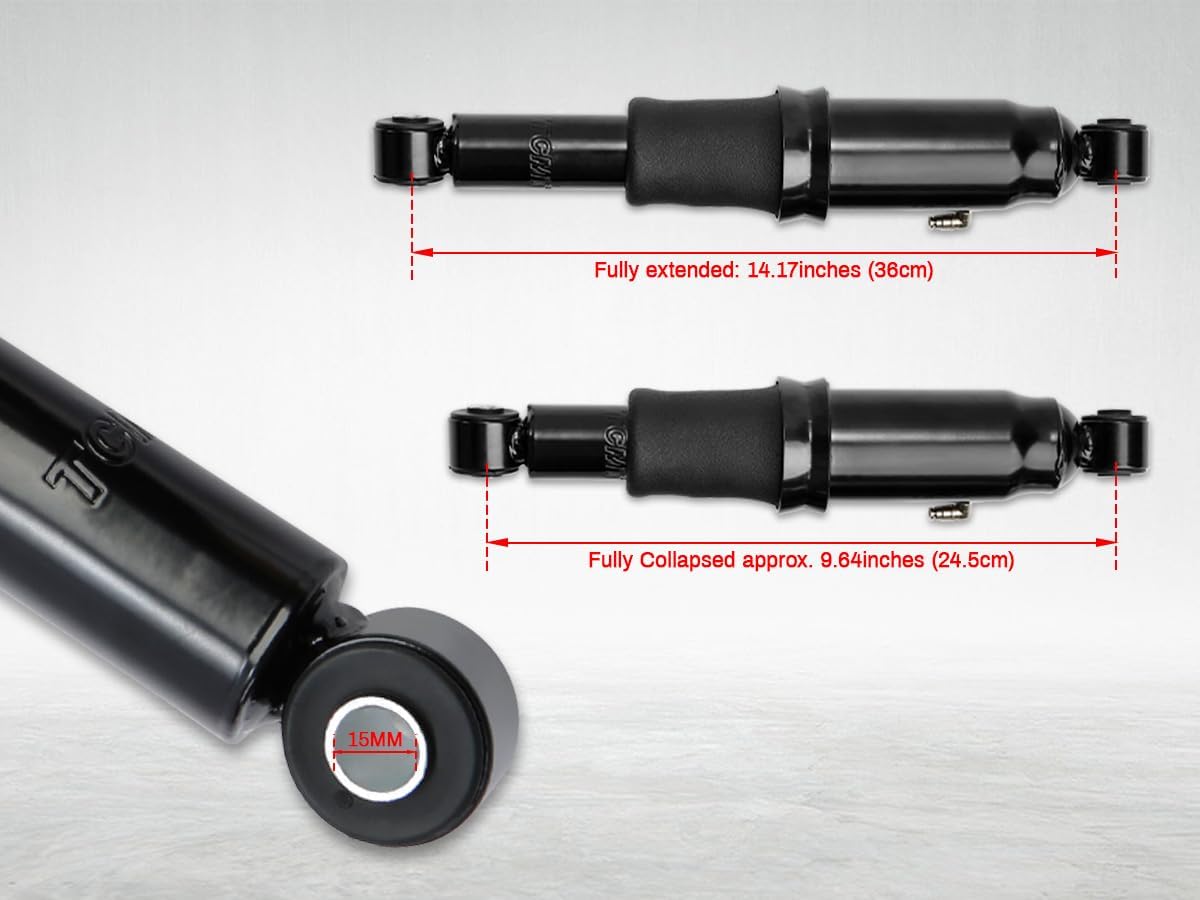 XFMT Motorcycle Adjustable Rear Air Ride Suspension Kit Shock Absorber For Ha...