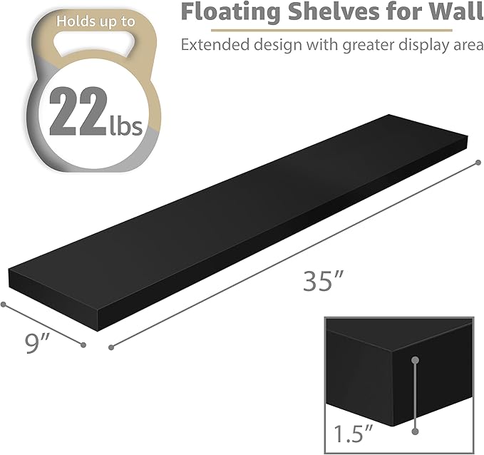 Sorbus Floating Shelves for Wall (3 Pack)