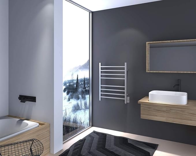 HEATGENE Towel Warmer, Heated Towel Warmer Rack, Wall-Mounted Hardwired/Plug-in