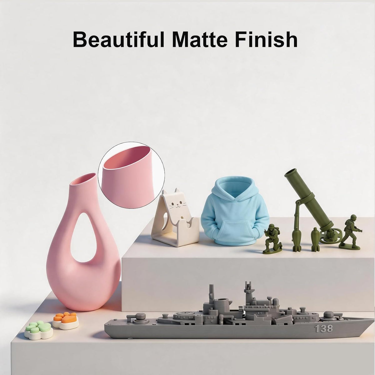 iSANMATE Matte PLA Filament 1.75mm Bundle 4kg for FDM 3D Printing