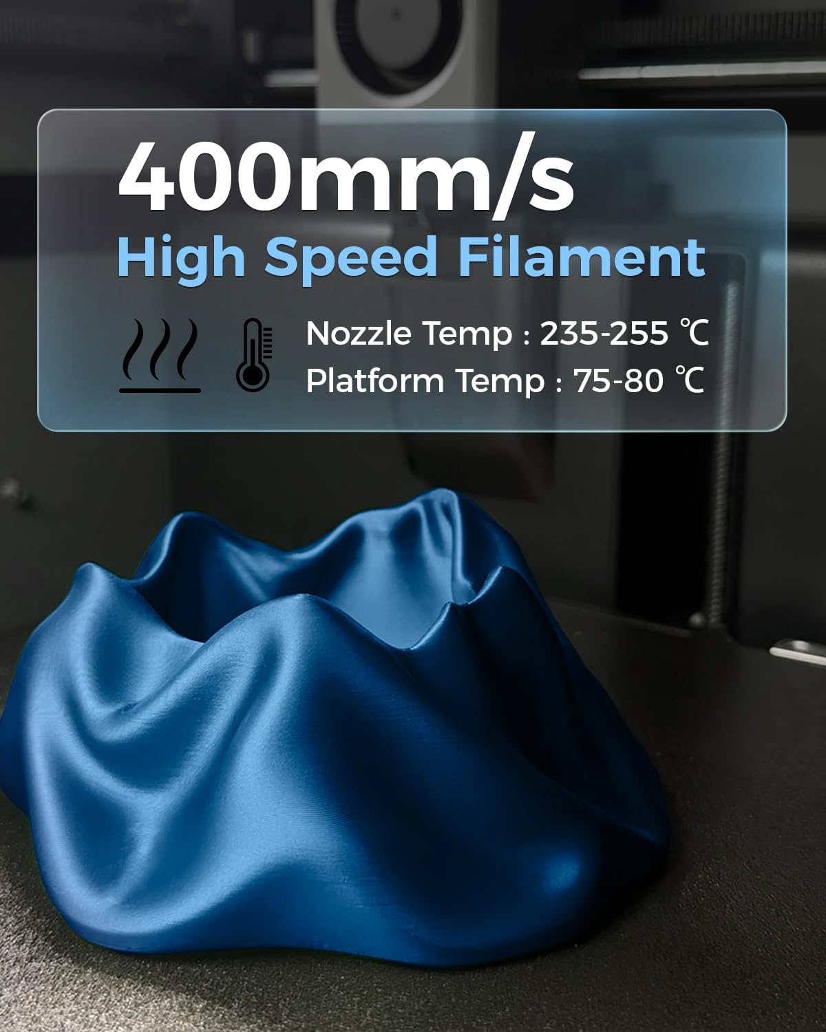 UJOY3D PETG Metal Filament Bundle 4kg, Metallic Shiny Silk PETG 1kg*4 Pack