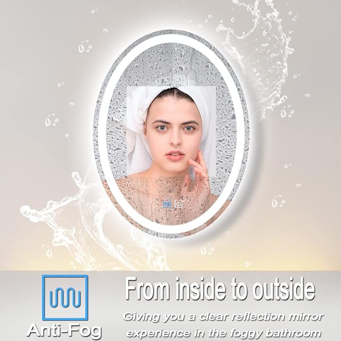 30 x 20 Inch Oval Vanity Mirror