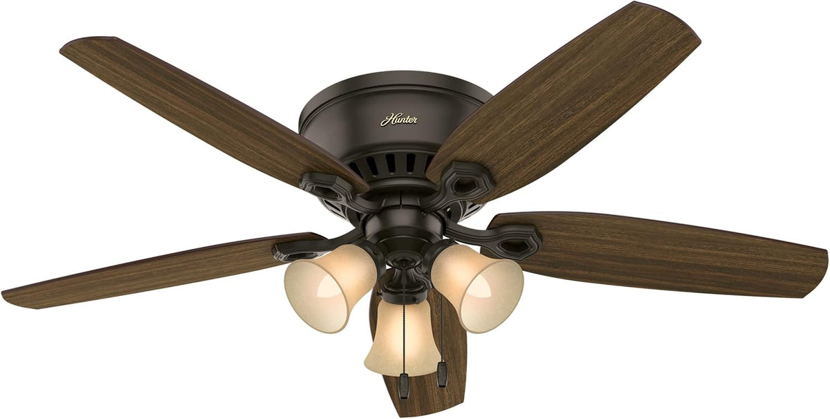 Hunter Builder, Indoor, Ceiling Fan, with LED Lights, 52 inch, New Bronze