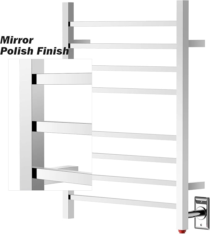 HEATGENE Towel Warmer, Heated Towel Warmer Rack, Wall-Mounted Hardwired/Plug-in