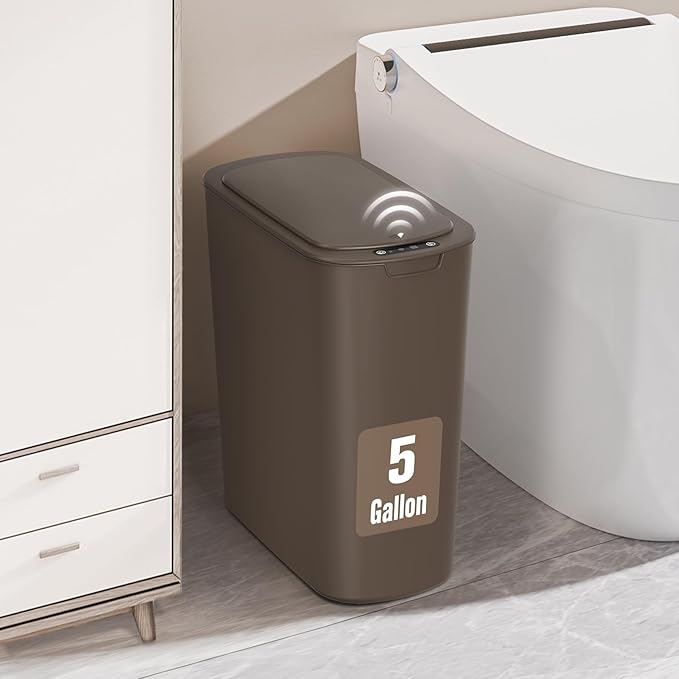 Cesun Motion Sensor Trash Can, 5 Gallon Automatic Bathroom Garbage Can