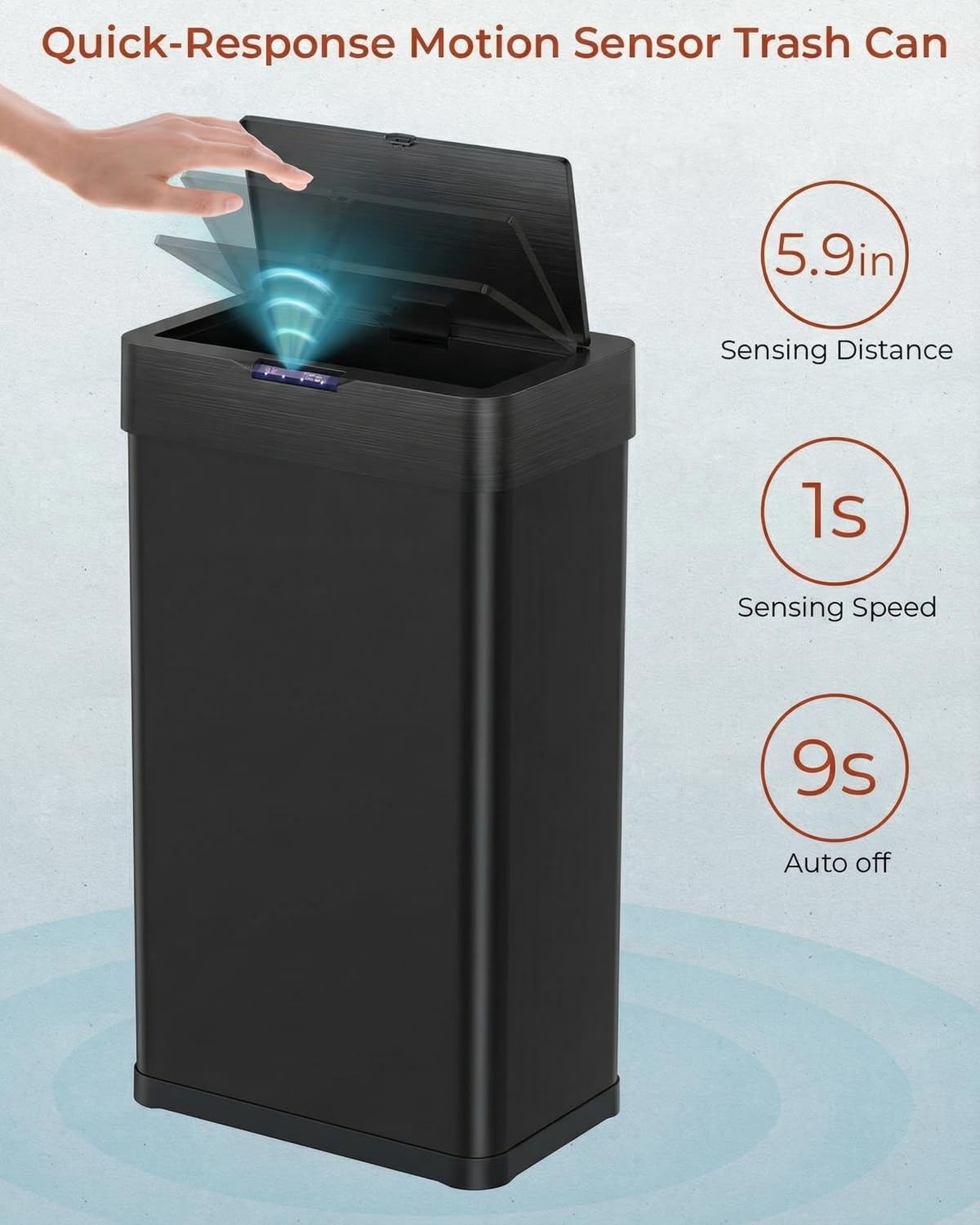 TLSUNNY 21.1 Gallon Motion Sensor Trash Can,Touchless Automatic Garbage Can