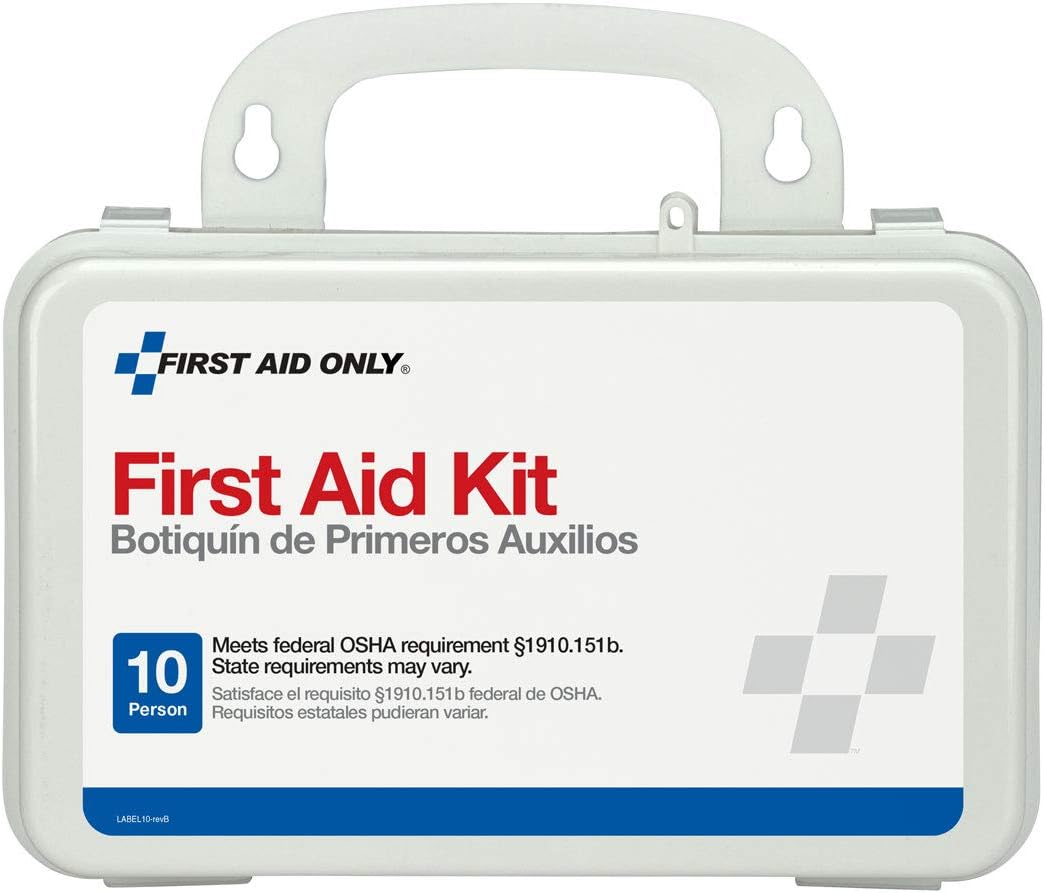 First Aid Only 10-Person Compact First Aid Kit for Home, Car & Work