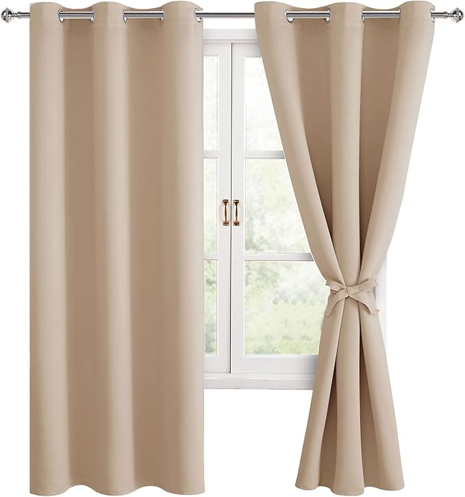 Hiasan Blackout Window Curtain Panels, Thermal Insulated, Light Blocking (Set...