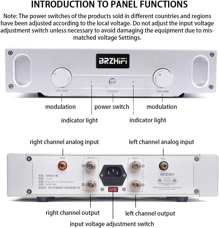 A1S Pure Class A Amplifier 20W×2 2.0 Channel Stereo Power Amp