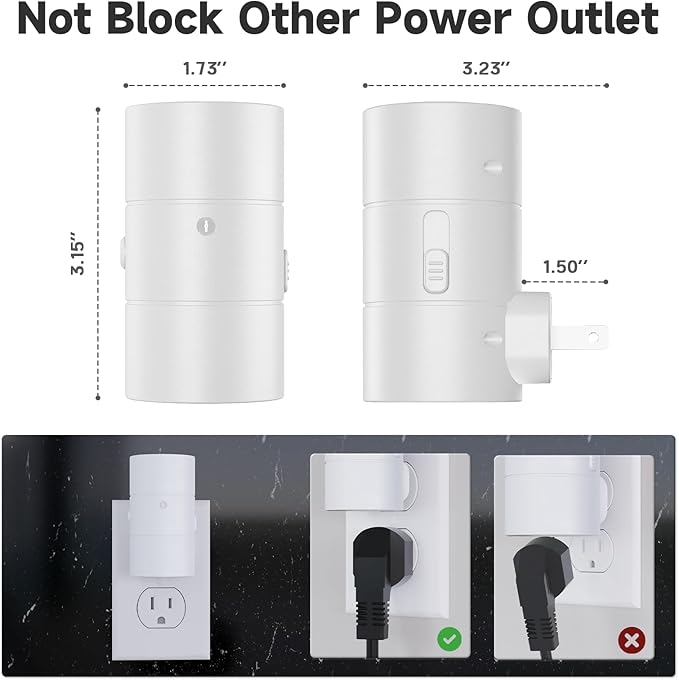 NIORSUN Night Lights Plug into Wall, Dimmable (10 Pack)