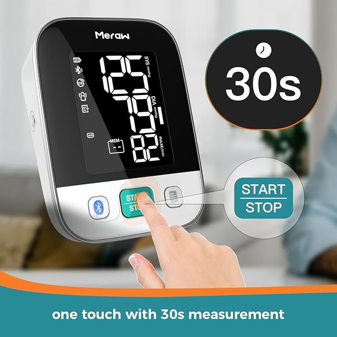 Meraw Blood Pressure Monitor Home Use, Blood Pressure Cuff Digital Arm