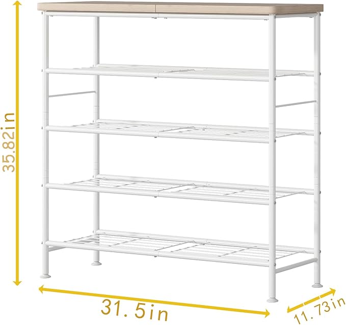 SUOERNUO Shoe Rack Organizer 5 Tier