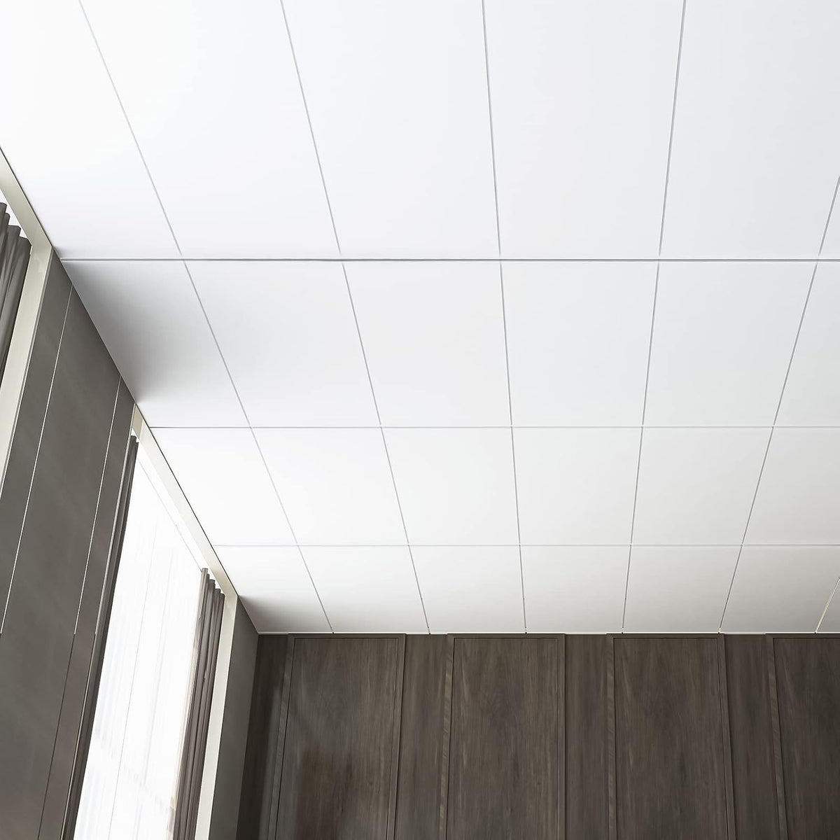 Art3d 10-Pack Smooth Drop Ceiling Tiles, No Sag and Breakage, White