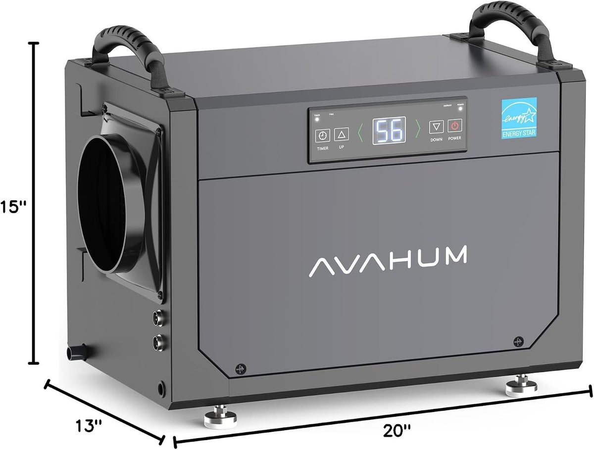 120 Pint Crawl Space Dehumidifier for Basement with 6.5FT Drain Hose