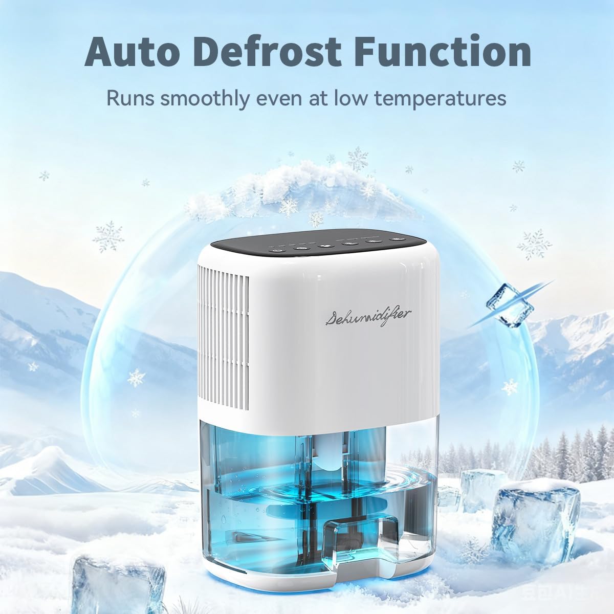 Small Dehumidifier for Home 44OZ Quiet with Auto Off & Defrost 5 Timers 3...