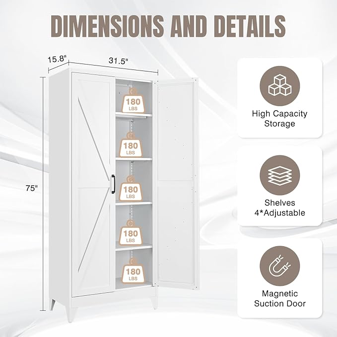 Yizosh Metal Storage Cabinet