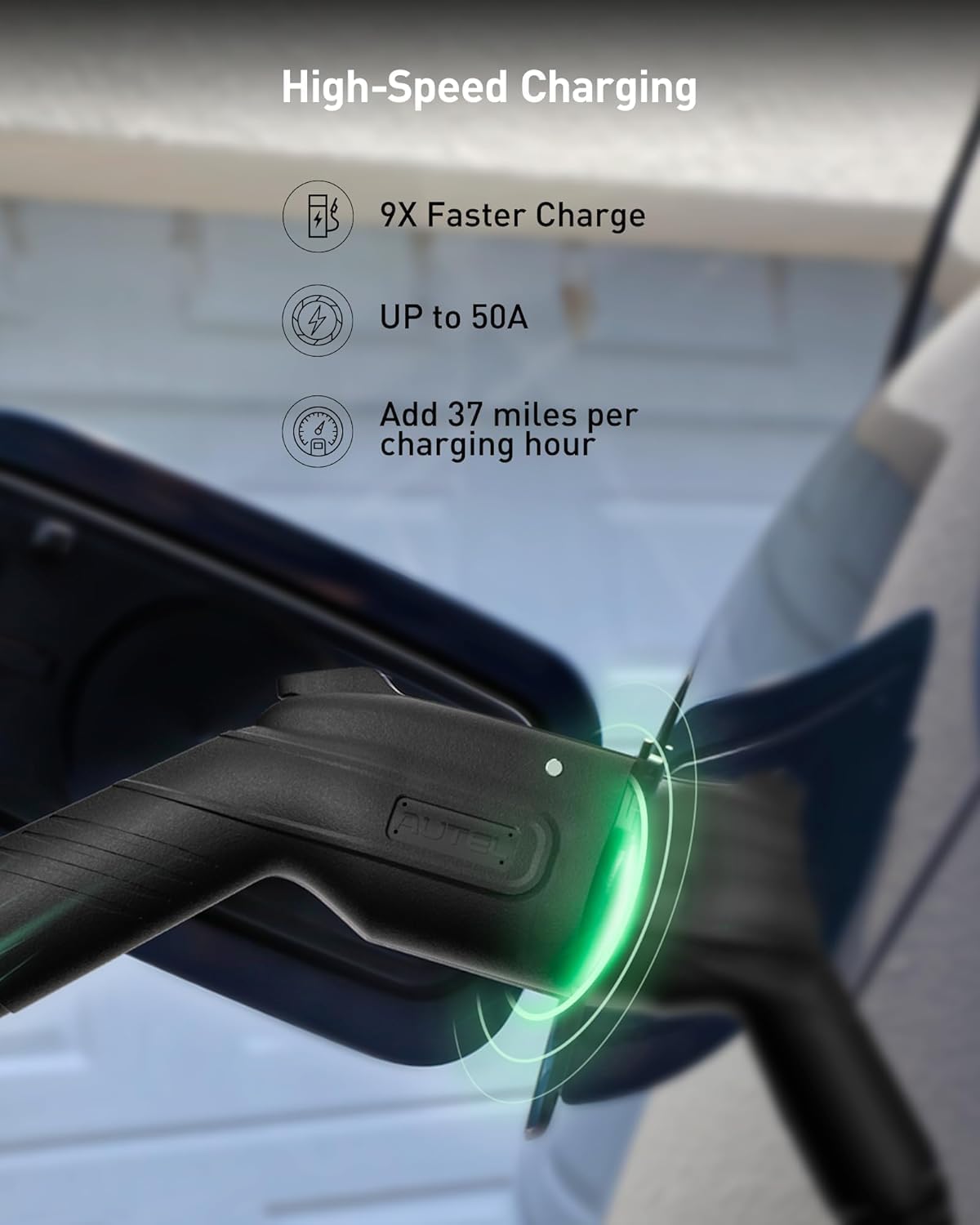 Autel Level 2 EV Charger up to 50Amp, 240V, Indoor/Outdoor Car Charging Stati...