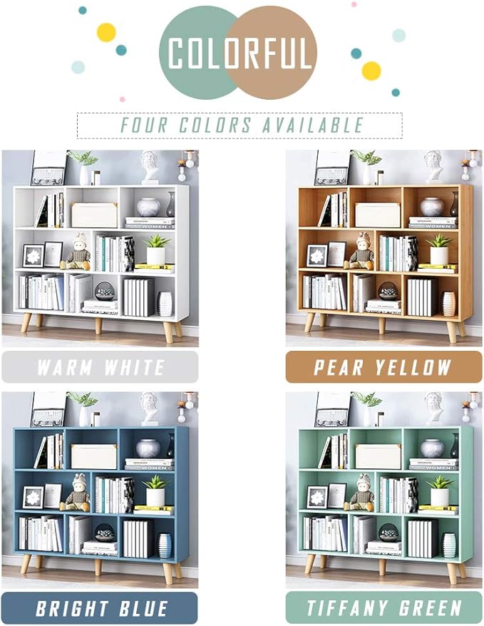 IOTXY Wooden Open Shelf Bookcase