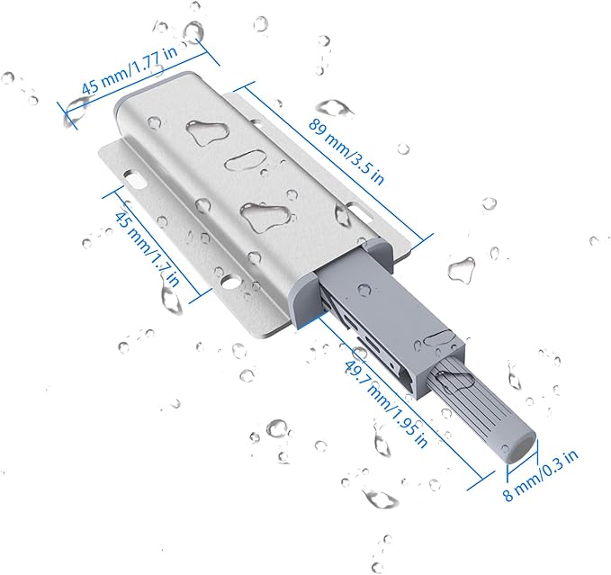 15 Pack Push to Open Cabinet Hardware, Touch Latches