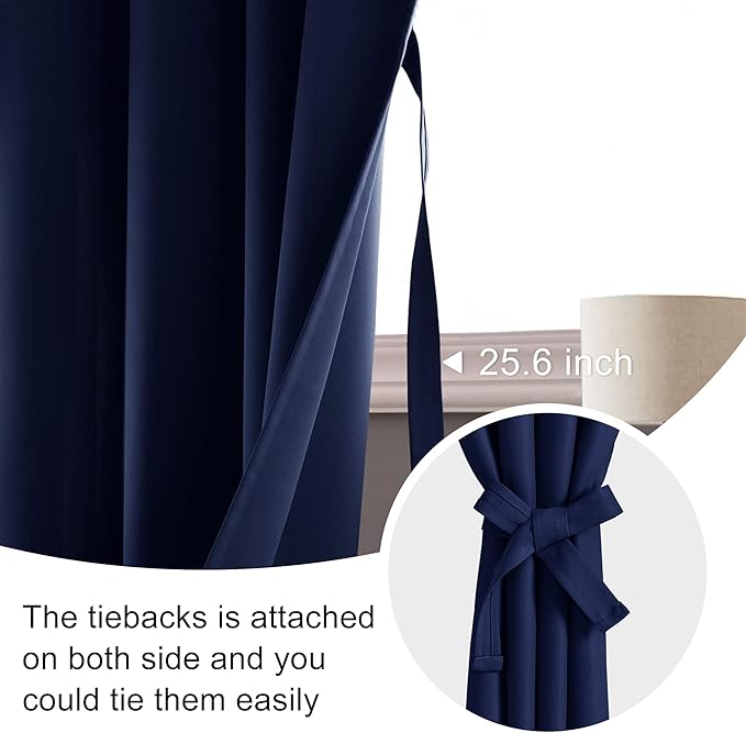 JIUZHEN Blackout Curtains for Bedroom (Set of 2)
