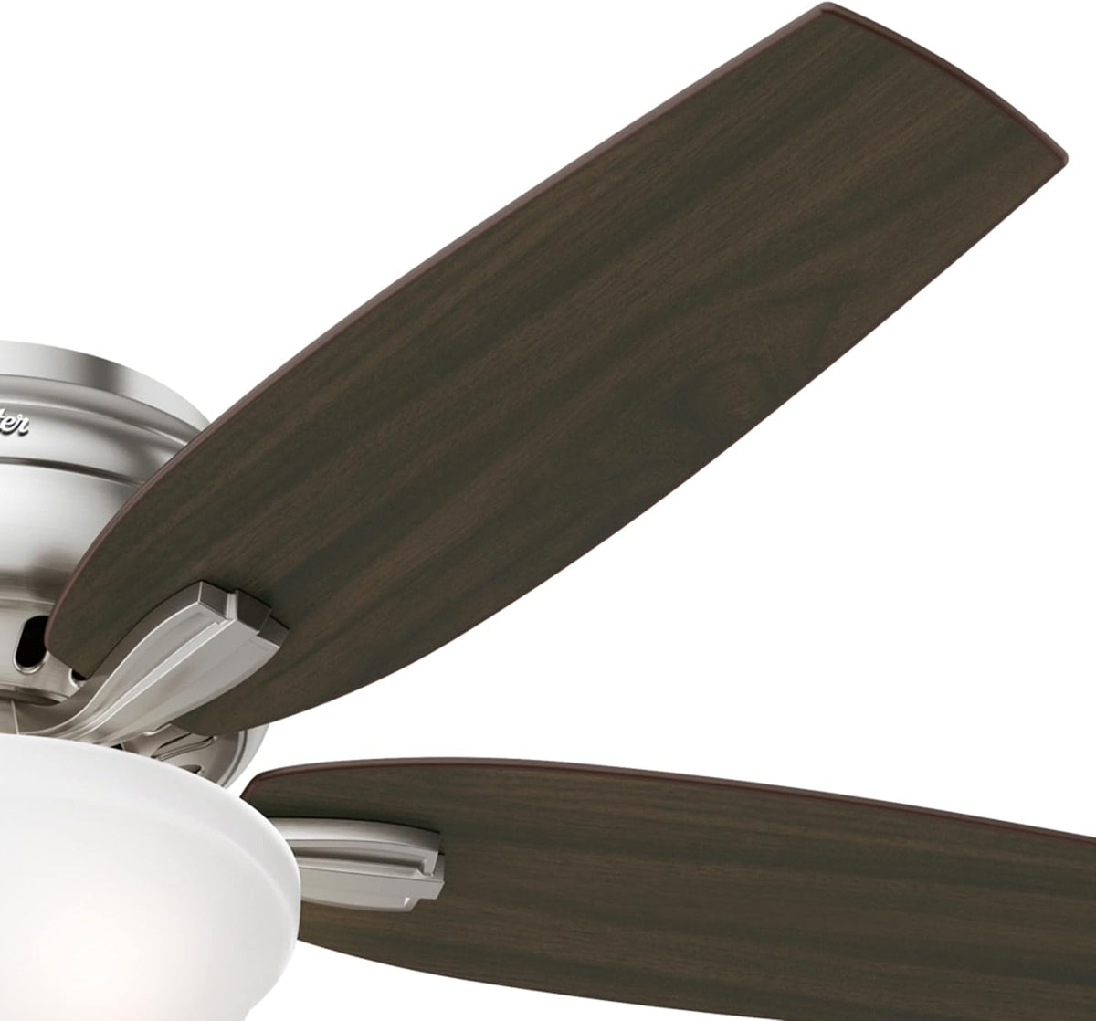 Hunter Newsome, Indoor, Ceiling Fan, Pull Chain, 52 inch, Brushed Nickel