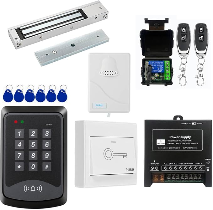 Door Access Control System RFID Keypad 600lb Electric Magnetic Door Lock Kit