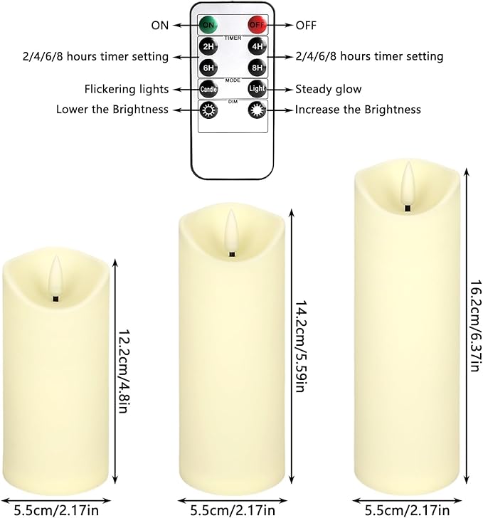 24 Pack Christmas Decoration Flickering Flameless Candles, Battery Operated