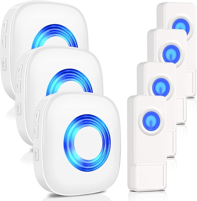 Wireless Door Bell, PHYSEN Waterproof Doorbell Chimes