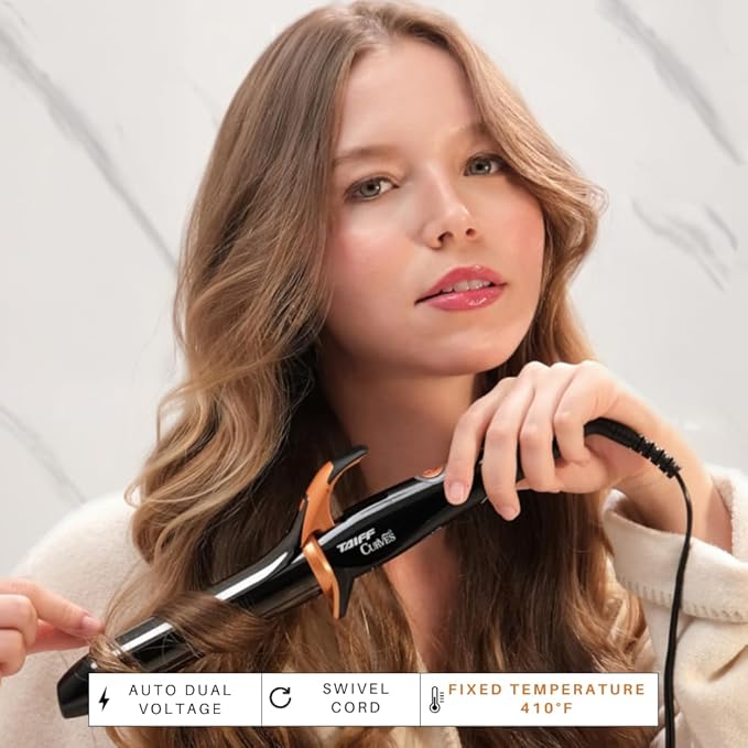 TAIFF Curves Professional Black Titanium Curling Iron – High-Performance Hair