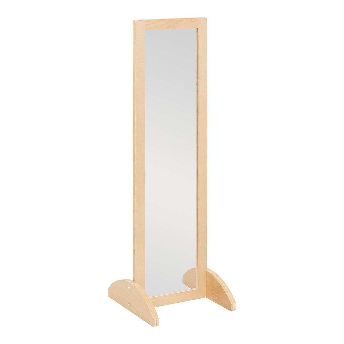 ECR4Kids Double-Sided Wooden Bi-Directional Mirror, Montessori, Natural | Dur...