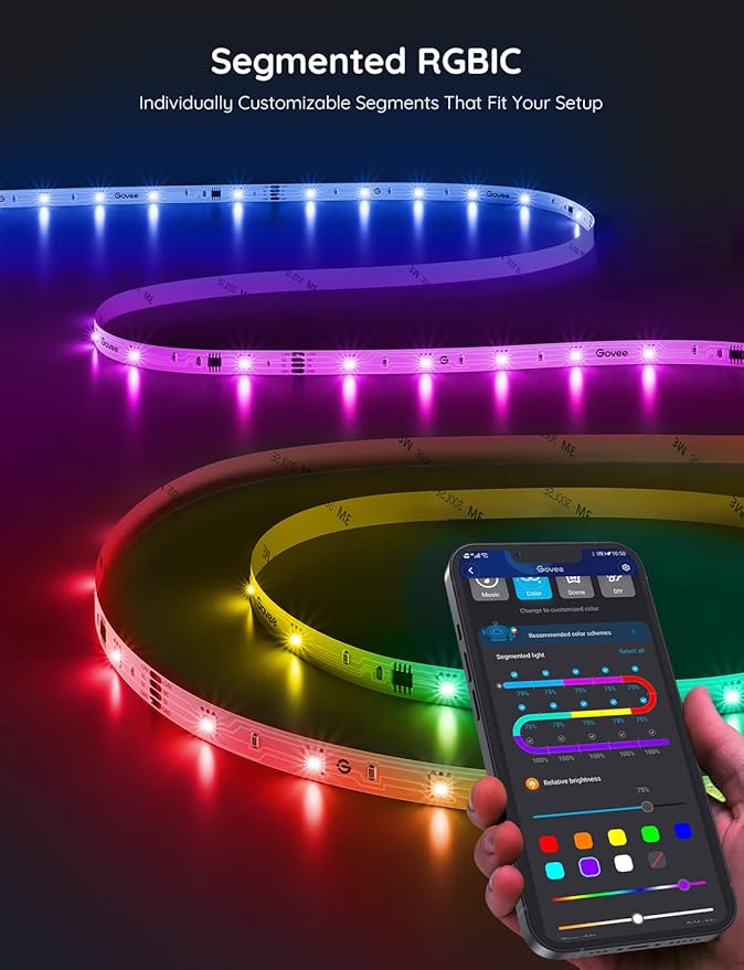 Govee 100ft RGBIC LED Strip Lights, Smart LED Lights