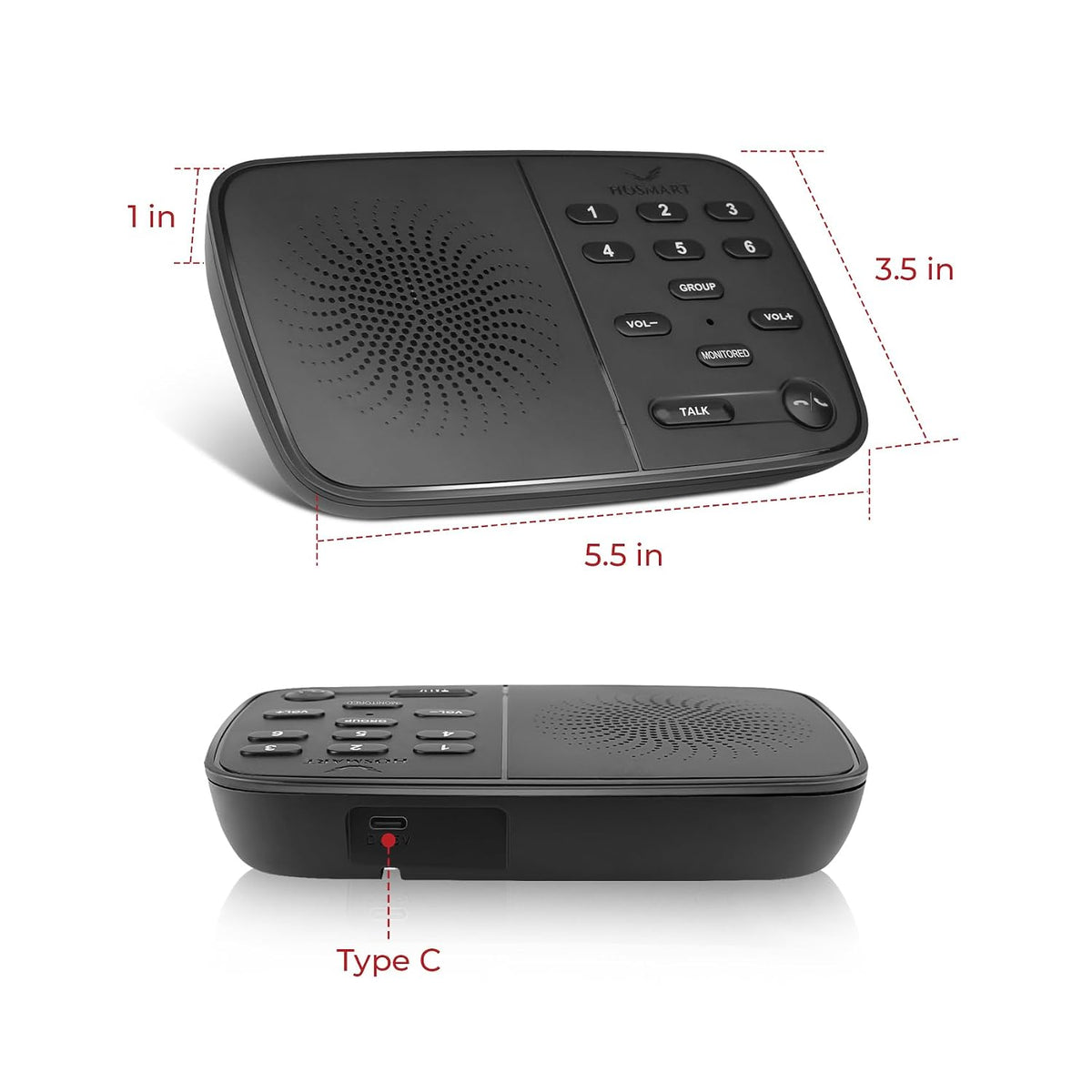 Hosmart UltraSpeak Pro Intercoms Wireless for Home, Two-Way Real-time Interco...